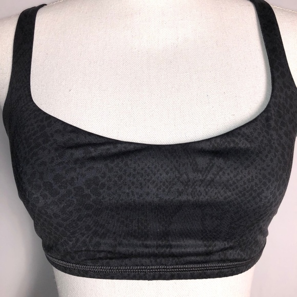 snake print sports bra